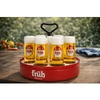Mixcompany Gläser-Set Früh Kölsch Kranz mit 8× Kölschgläsern 0,2 L – geeicht – Ori
