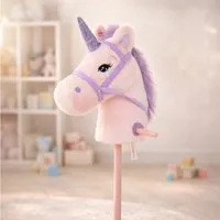 Sweety-Toys Steckenpferd Sweety Toys 10547 Einhorn Steckenpferd Rosa mit zwei Soundfunktionen, mit Sound