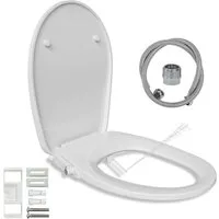 HOROW Dusch-WC-Sitz Toilettendeckel mit Bidet,  Bidet Einsatz (WC-Sitz), Absenkautomatik, Duroplast, zurReinigung abnehmbar