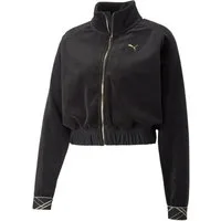PUMA Trainingsjacke Puma Damen Trainingsjacke Deco Glam Velour Full Zip 522254