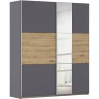 OTTO home Kleiderschrank Mehrzweckschrank Aktenschrank Möbel Mietswohnung TOPSELLER ASTANA (3 Ausstattungen BASIC/CLASSIC/PREMIUM (inkl. SOFT-CLOSE-FUNKTION) mit 3 Spiegelelementen, Metallgriffleisten alufarbig MADE IN GERMANY