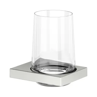 Keuco Glashalter Edition 11 11150, komplett m. Echtkristall-Glas, Edelstahl-finish, 11150069000 11150069000