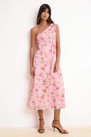 Abstrakt Maxi-Kleid für Damen, ärmellos, A-Linie