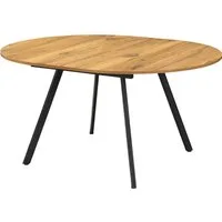 B&D home Esstisch TILL, ausziehbar 120-160 cm mit Butterfly-Einlage, Gestell in Schwarz/Weiß