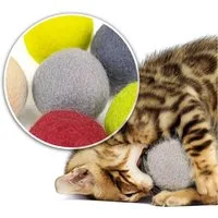 Canadian Cat Company Tier-Aktivitätsspiel Filzbälle Katzenspielzeug, Kugeln Ø 3 cm, 6 Stück