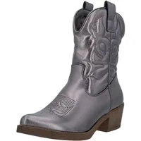 Elara Damen Western Boots mit Stickerei, Blockabsatz und Zugschlaufen Cowboystiefel