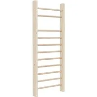 QLS Sprossenwand für Rehabilitation 195X80 cm 11 Sprossen, Kletterwand Klettergerüst aus Holz