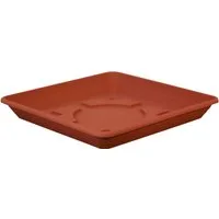 Geli Blumentopfuntersetzer Geli Nora Untersetzer 40cm Terracotta – Robuster Kunststoff Eckig