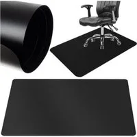 Ruhhy Bodenschutzmatte Schwarze Büro Stuhlschutzmatte - 90x130cm, Stuhlschutzmatte-Set, 90x130cm Bodenschutzmatte, Schwarzes mattes Design für unauffälligen Bodenschutz