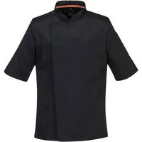 Portwest Kochjacke Portwest MeshAir Pro Kochjacke kurzarm C738 Schwarz