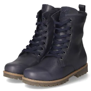 Andrea Conti Stiefeletten  Blau - Gr. 36 -  Leder und Textil