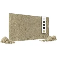 Hexim Wandpaneel, BxL: 60.5x121 cm, (Steinoptik Felsen Platten 1 Stück 120x60cm PU Wandverkleidung 0,73 m² 3D Paneele Bruchstein Stone Dekor Wandpaneele Wanddeko Steinplatte Felswand Wohnzimmer Innenwand (A002-15 Beige)