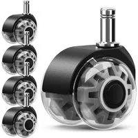 Ferghana Stuhlrolle Bürostuhl Rollen,11mm x 22mm Rollen für Bürostühle, (Set, 5er Set), 5er Set Universal Hartbodenrollen für Bürostuhl Stuhlrollen
