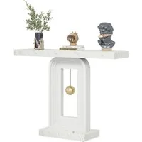 Tribesigns Konsolentisch Schmaler Eingangstisch, 100x 30 cm Flurtisch mit Pendel Form Basis