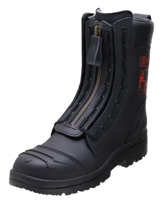 Jugendfeuerwehrstiefel | EWS | Profi 9210 | Stahlkappe | Echtleder | Größe 34-50 | Feuerwehrstiefel für Jugendliche Größe:EU 34 / UK 2