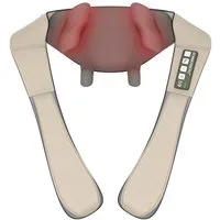 Donnerberg Nacken-Massagegerät Proneck KNM-002 Beige, 7 Jahre Kraftmotor Garantie, 4D Massagegerät mit Wärmefunktion