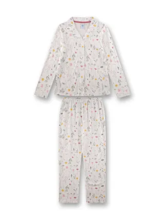 Sanetta - Schlafanzug lang white pebble - Gr. - 164