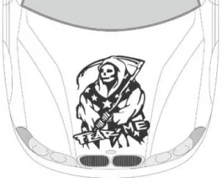 Autoaufkleber für die Motorhaube "Aufkleber der Tod"