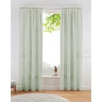 OTTO home Gardine TENDER (1 St), Kräuselband, halbtransparent, Leinen Optik mit Struktur, monochrom, Bestseller