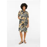 s.Oliver Midikleid Kleid Strukturiertes Hemdblusenkleid