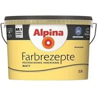 Alpina Wand- und Deckenfarbe Farbrezepte 2,5 L. Sonnenstrahl Volles Sonnengelb