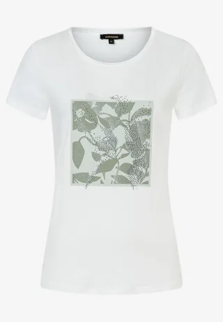 MORE & MORE - T-Shirt mit Frontprint beige - Gr. - 42