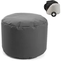 mokebo Pouf Der Ruhepouf (mit Schutzhülle), Made in Germany, Outdoor Sitzhocker, Fußhocker eckig in Anthrazit
