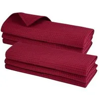 Engelland Geschirrtuch Poliertuch, (Vorteils-Set, 6-tlg., Waffel-Pique), 100 % Baumwolle, integrierte Aufhängeschlaufe, 70 x 50 cm