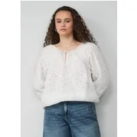 QS Kurzarmbluse Bluse Bluse mit Raffung