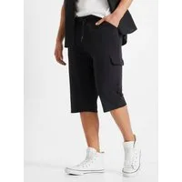 bonprix Sweatbermudas aus Baumwolle, mit zahlreichen Taschen, regular fit, casual Stil