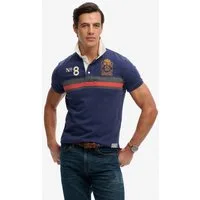Superdry Poloshirt DOUBLE EMBLEM JERSEY SS RUGBY im angesagten Rugby Stil