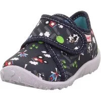 Superfit SPOTTY, WMS: mittel Hausschuh Klettschuh, Kindergarten Schuh mit Motiv, Größenschablone zum Download