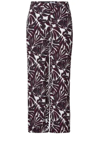 Cecil - Gemusterte Crepe Hose rot - Gr. - M/30