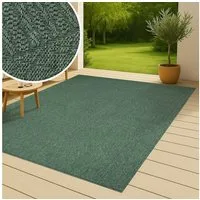 Bruno Banani Teppich Solan, ethno, boho-inspiriert, In- und Outdoor geeignet, rechteckig, Höhe: 5 mm, Mandala, Kreise, Küche, Wohnzimmer, Camping, Balkon