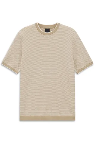 bugatti - Herren T-Shirt 1/2 Arm beige - Gr. - XL