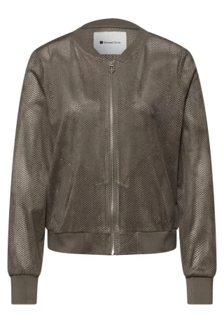 Street One - Blouson mit Lochmuster beige - Gr. - 44