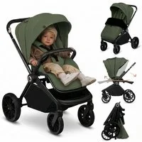 lionelo Kinder-Buggy MIKA PLUS, (Set), XXL-Verdeck/UPF50+/Mit Belüftungssystem