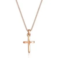 Elli Kette mit Anhänger Kreuz Anhänger Klassik Kommunion 925 Silber, Kreuz