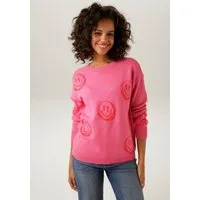 Aniston CASUAL Strickpullover mit eingestrickten Smileys