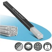 STAHLWERK Stabelektroden WIG Schweißstäbe ER4043Si5 Aluminium hochlegiert Ø 2,4x 500 mm 1kg, (Packung), Länge von 500 mm und einen Durchmesser von 2,4 mm
