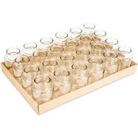 NaDeco Dekovase Apothekerflaschen, Packung mit 24 Stück, Maße ca. 10x7cm Deko-Glasflaschen