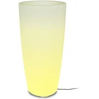 smartwares Außen-Stehlampe Smartwares LED Blumentopf IDE-60071 weiß 75 x 40