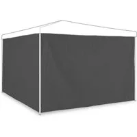 relaxdays Pavillon Graue Pavillon Seitenteile 2er Set