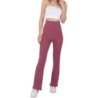 fashionshowcase Schlaghose Damen Scuba Hose High Waist elastisch für Yoga Freizeit & Abendmode Knitterfrei, Bequem & Figurbetont