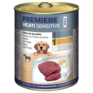 PREMIERE Meati Sensitive Nassfutter Hund, Adult, Pferd und Kartoffel 24x800 g