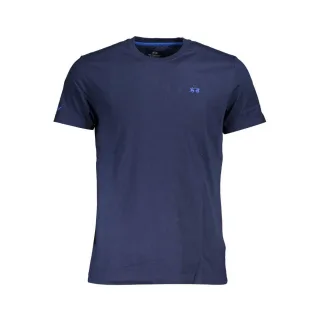 La Martina Blaues Baumwoll Herren T-Shirt