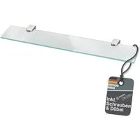 bonsport Badregal Glas Regal, Glasregal Milchglas rechteckig 40 x 10.16 x 0.6 cm