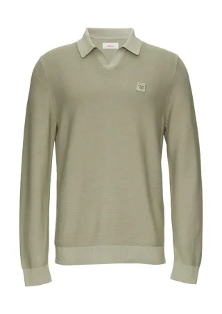 s.Oliver Red Label - Strickpullover mit Polokragen beige - Gr. - XL