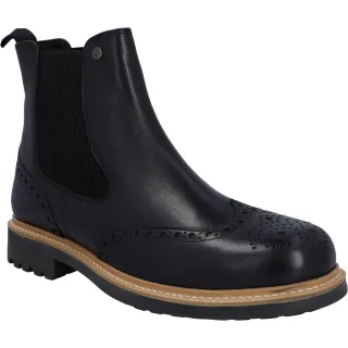 Hunter Cawdor Leder Herren Stiefel Schwarz