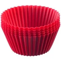 WESTMARK Muffinform mit Antihaft-Effekt, 6 Stück, Ø 7cm, Silikon, Rot
